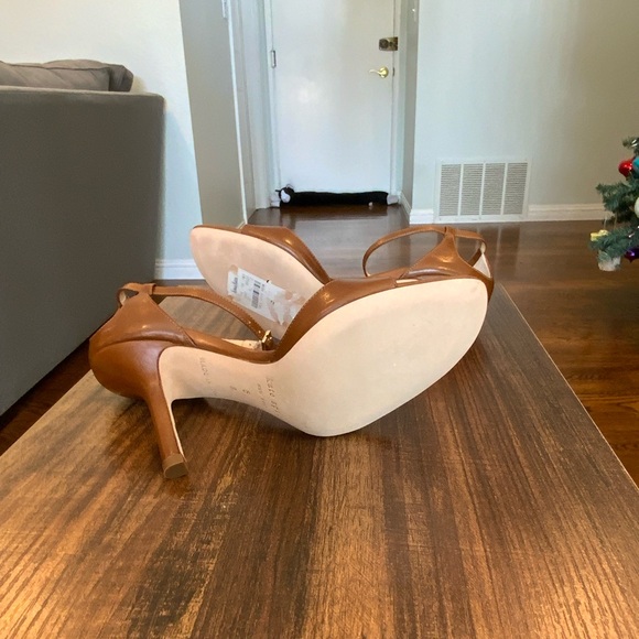 Kate Spade Brown Leather Ankle-Strap Sandals - Picture 5 of 6